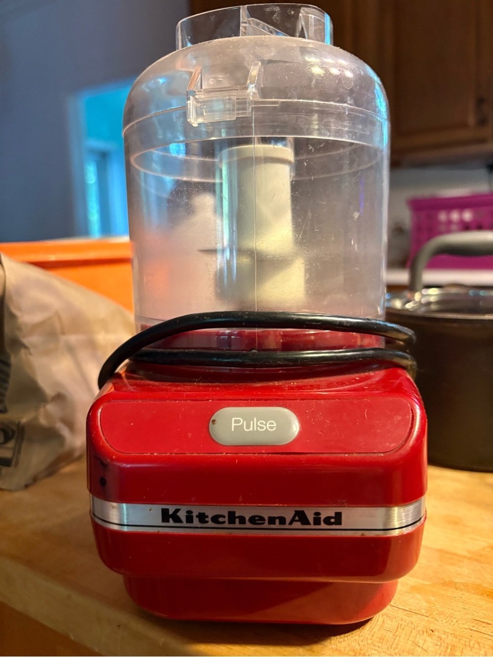 KitchenAid Red Mini Chopper with Clear Work Bowl